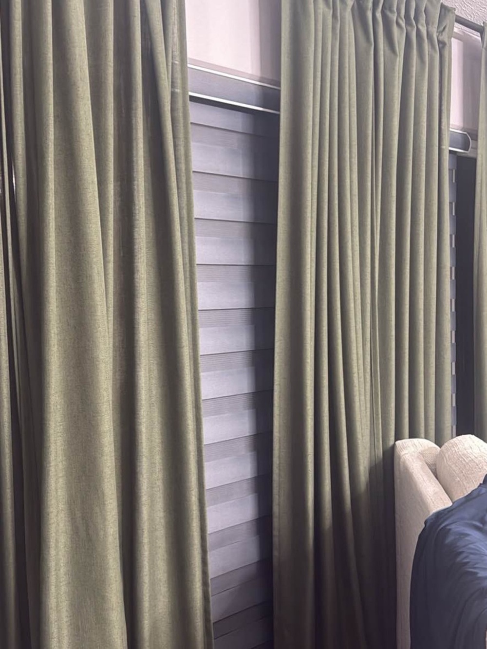 Olive Green Drapery Curtains - Home Accents
